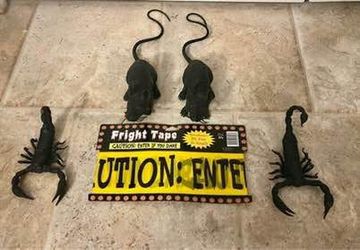 Two rats, two scorpions, and caution tape all for $10. All brand new.