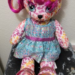 Build a bear honey girls hg keely leopard doll with dress and shoes