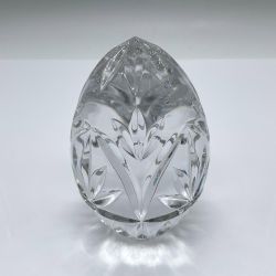 Genuine Hand Cut Crystal Egg paperweight