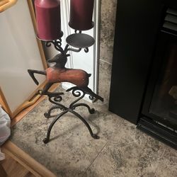 Pier 1 Deer Reindeer Candle Holder 20”