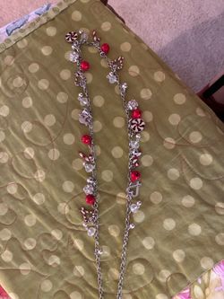 Christmas Charm Necklace Silver Chain
