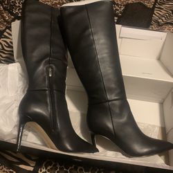 Nine West 100% Black Leather Boots 