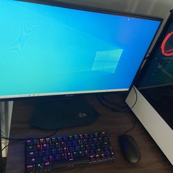 Gaming Pc With Monitor, Keyboard, And Mouse  