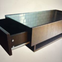 IKEA Ramvik Glass-Top Coffee Table w/ Storage