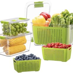 LUXEAR Produce Saver Containers 