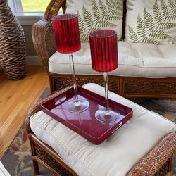 Pier 1 Mirrored Glass Candle Holders