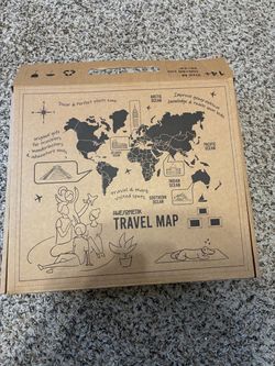 Awesometik travel map wooden