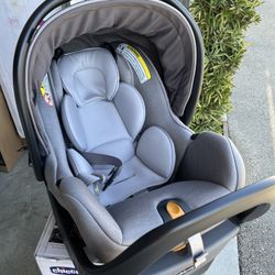 Chicco KeyFit 35 Zip ClearTex Infant Car Seat - Ash And Chicco Caddy BUNDLE!!! Model Without Toxic Chemicals 
