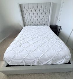 Queen Bed Frame with mattress