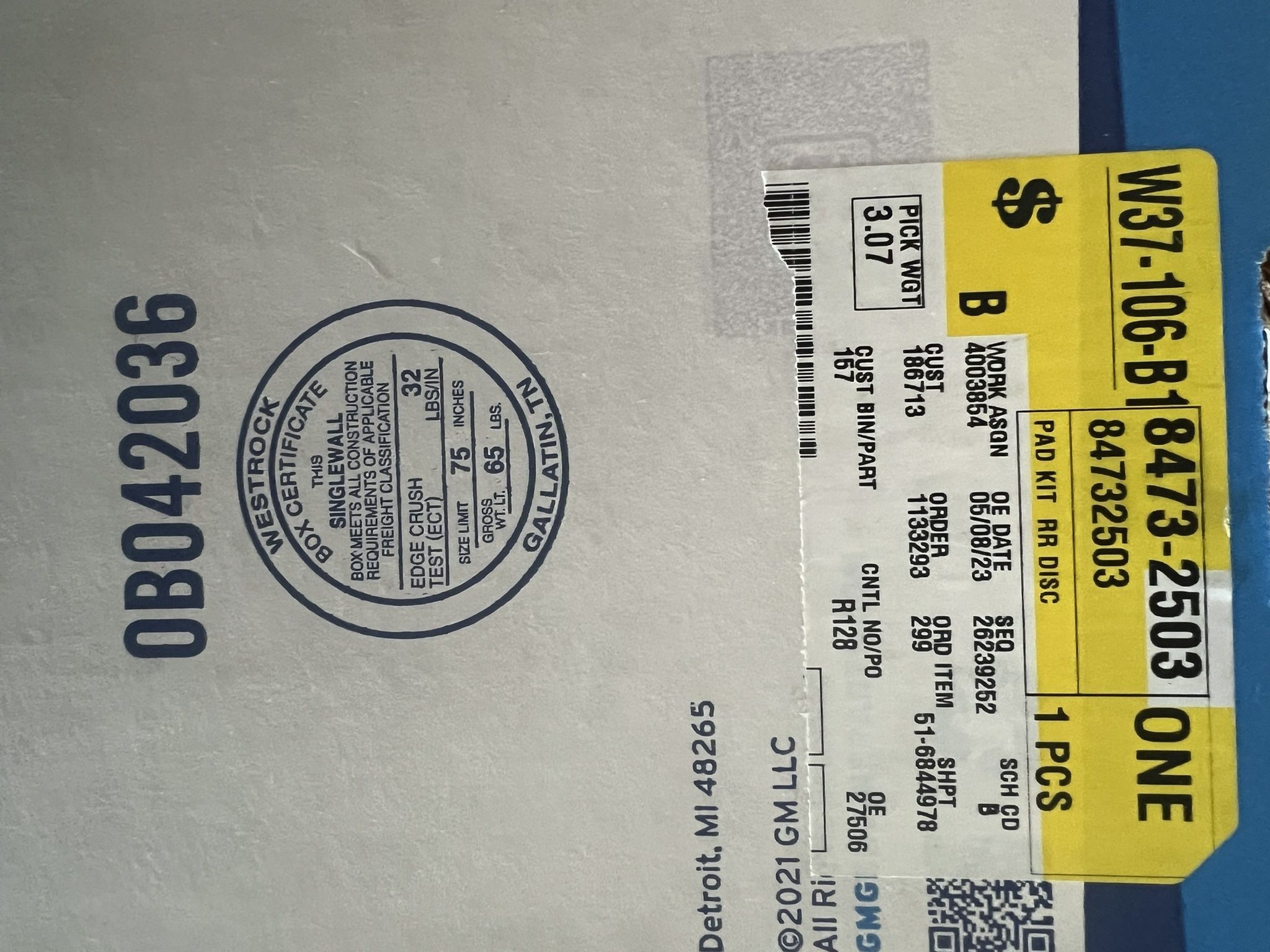 Brand new brake Pads And Rotors For Camaro 2021 SS