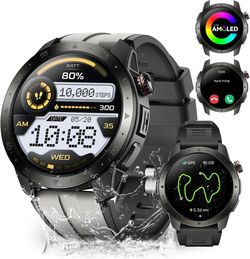 Military Smart Watch For Men Or Women 1.43" AMOLED Screen w/ Built In GPS- NEW $50/each