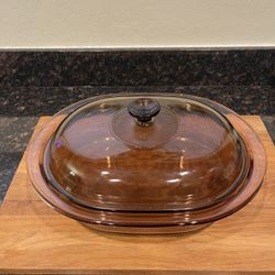 Vision Corning Amber 4L 4Qt Oval Casserole