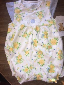 Baby girl brand new flowery onesie