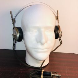 VTG 20’s 30’s Headphones C. Brandes USA Superior 1/4” connector Metal Headband