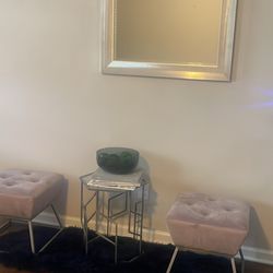 Entry Way Stools And Table 
