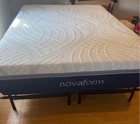 Novaform Mattress + Metal Bed Frame for Sale