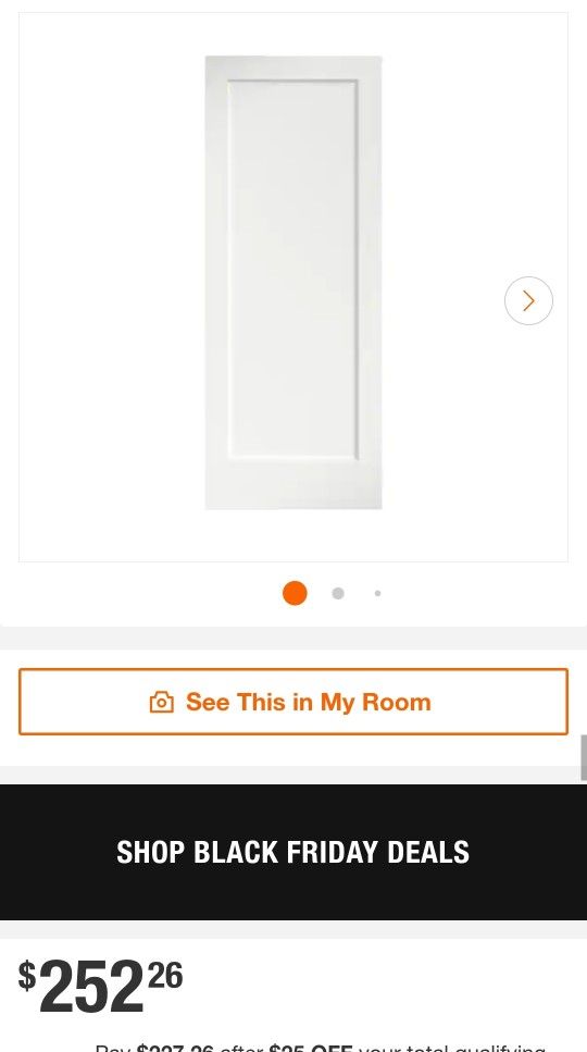 ✨️ eightdoors 28 in. x 80 in. x 1-3/8 in. Shaker White Primed 1-Panel Solid Core Wood Interior Slab Door W4965