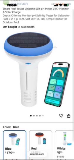 Yinmik Smart Pool Tester Chlorine Salt pH Meter