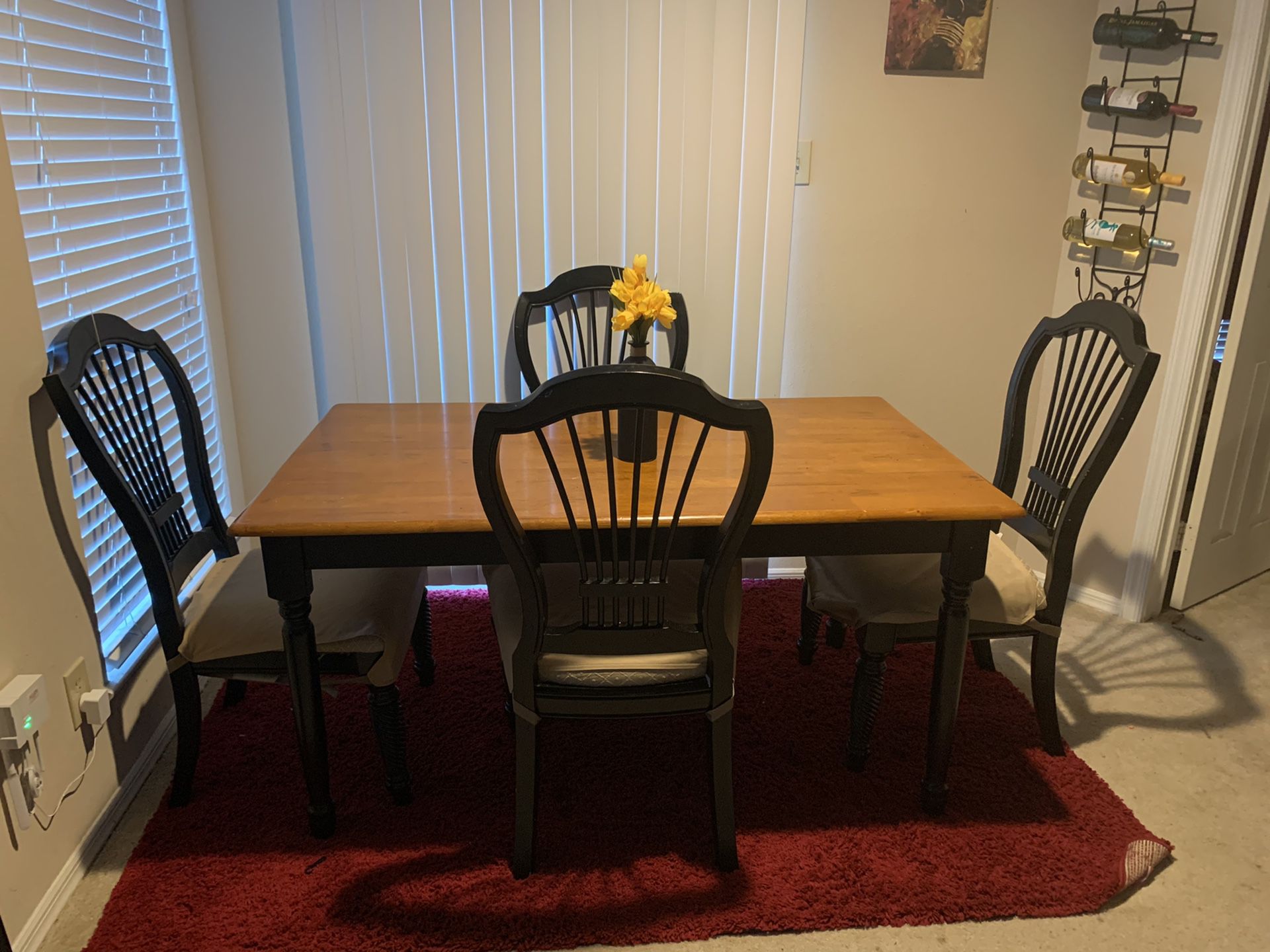 Better Homes & Gardens Autumn Lane Farmhouse Dining Table w/ 4 chairs