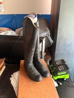 Horse riding boots and chaps