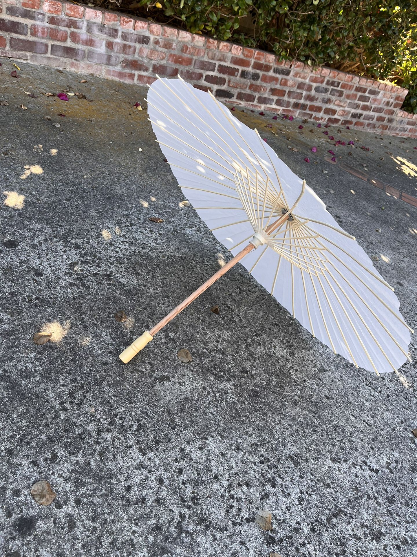 White Wedding Parasols