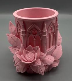 Gothic Floral pen holder | 3D Printed | Unique Home Decor