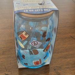 Gilmore Girls Glass Tumbler with Bamboo Lid & Straw (16 oz)