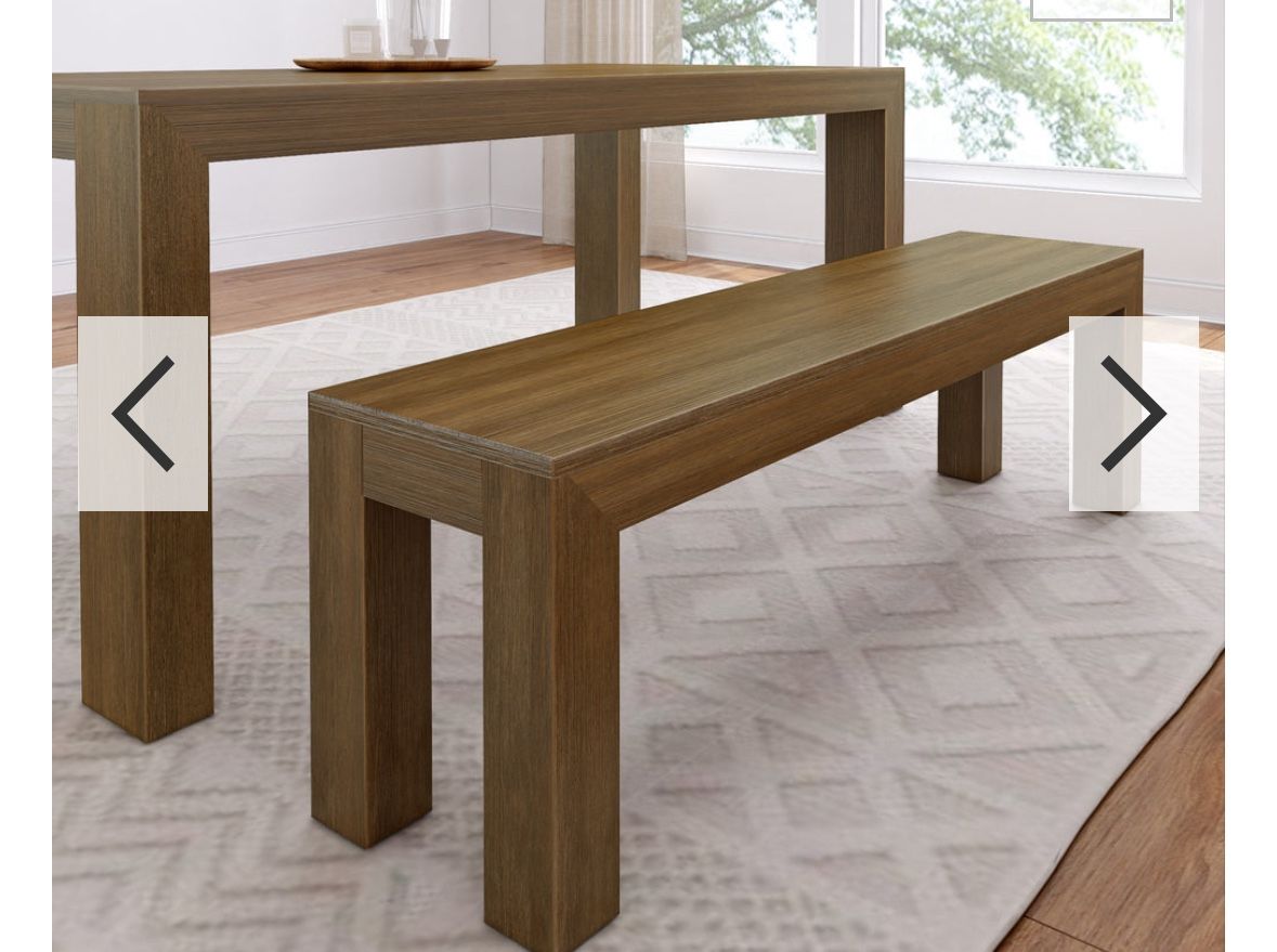NEW Plank & Beam Modern Dining Table with Bench