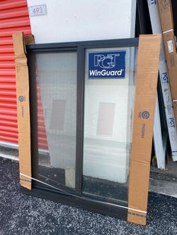PGT 47 1/2x55 3/4 HORIZONTAL IMPACT WINDOW BRONZE