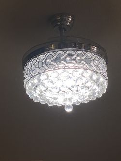 Chandelier Chrome Cristal