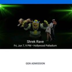 Shrek Rave Tickets (18+) | Fri June 7