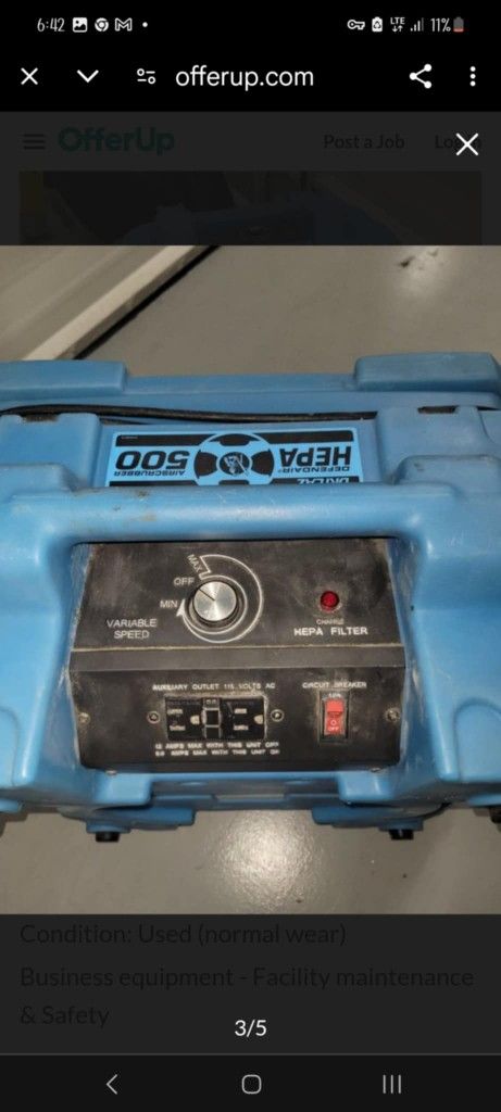 Dri-EAZ HEPA 500 AIR SCRUBBER
