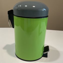 Small 10”x7” Step Trash Can Green/Grey/Black