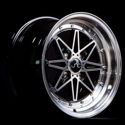 JNC002 Black Machined Face Wheels - 15"
