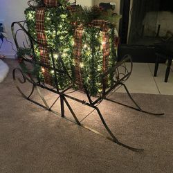 Christmas Sled Decorations With Lights