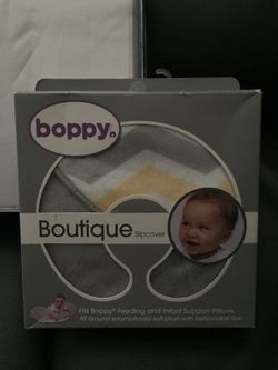Boppy Boutique Cover Chevron Grey/Yellow