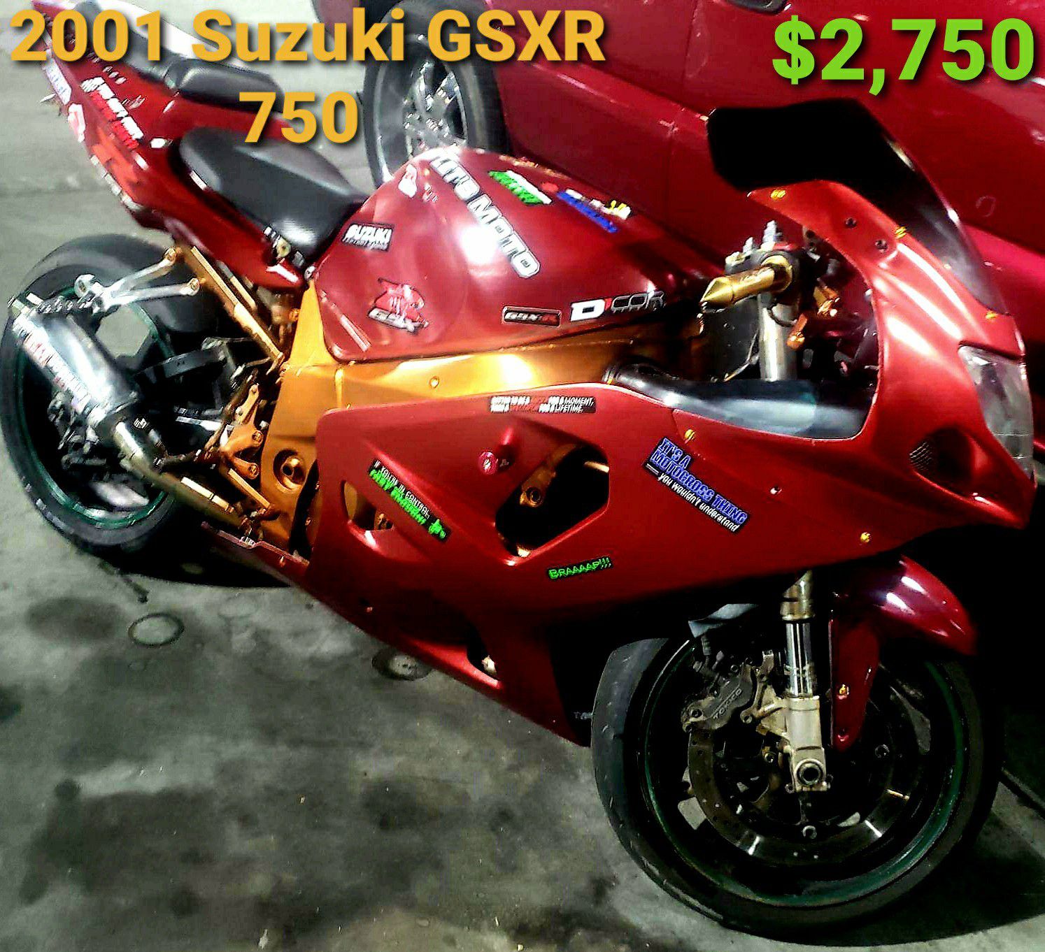 Photo 2001 Suzuki GSXR 750 $2400