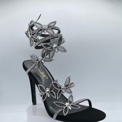Lace Up Butterfly Heels