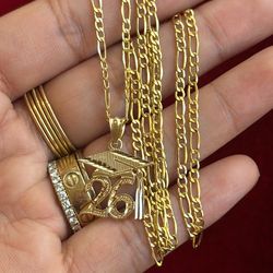 Bella cadena de 14 kt mi graduation