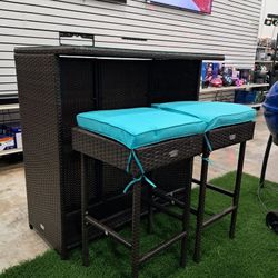 Patio Bar Set Outdoor Furniture Set