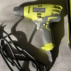 RYOBI  Corded Variable Speed Compact Drill/Driver with Bag