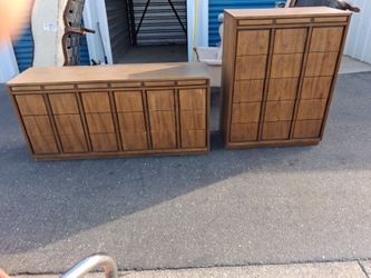 Mid-Century Modern Dresser and Chest Set