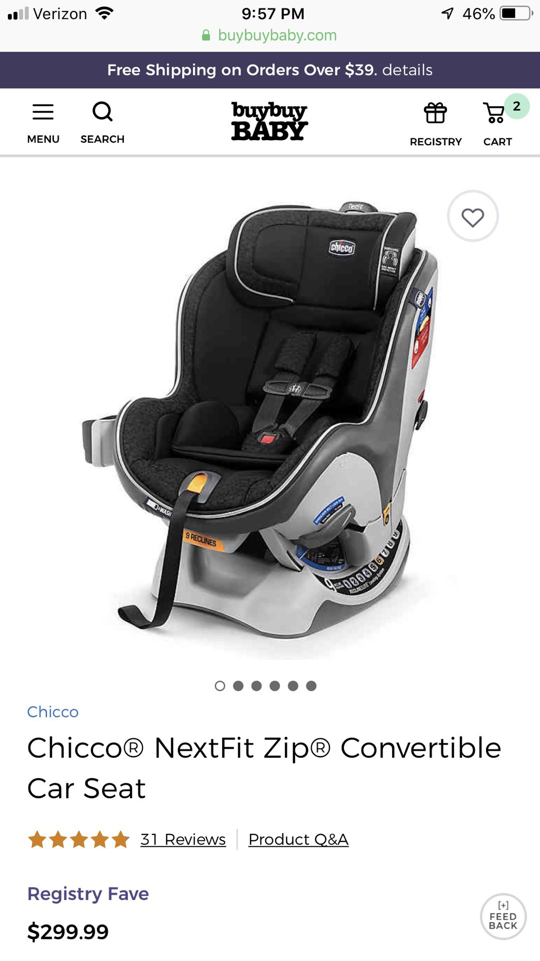 Chicco Nextfit car seat