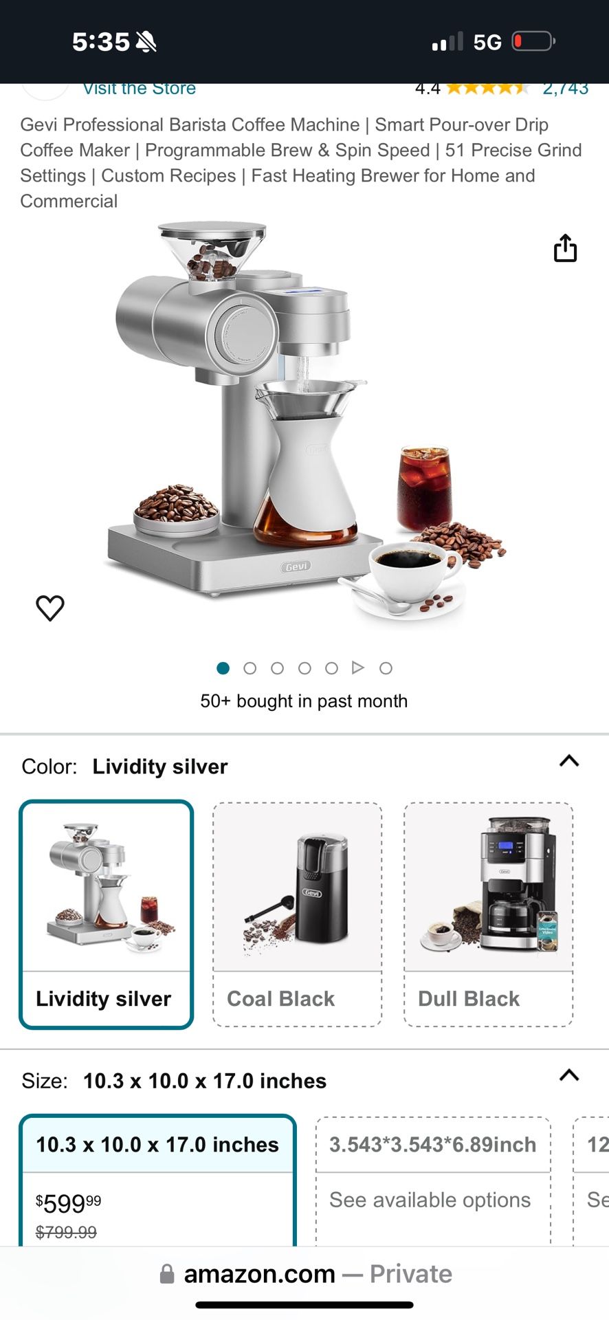 Gevi Professional Barista Coffee Machine Smart Pour over Drip Coffee Maker Programmable Brew & Spin Speed 51 Precise Grind Settings Custom Rec,All Products : American Fashion Style Bags On Sale