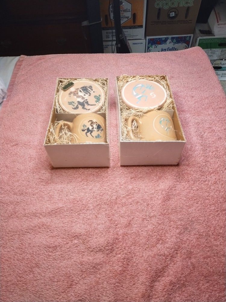 Hand Crafted Cups And Saucers.   Old. New Stock