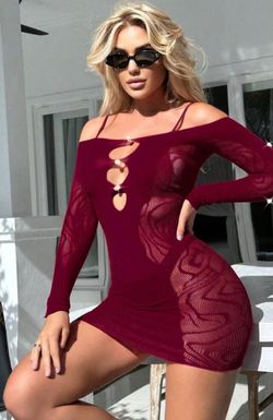Burgandy lingerie / new / one size