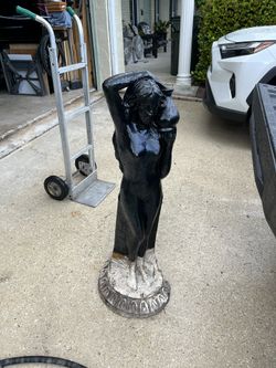 Vintage Statue, Solid, Heavy Concrete Sculpture