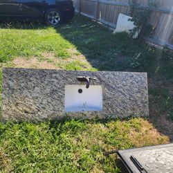 Granite Counter Top With Sink and Faucet   66 15/16 .in X  22 1/2 .in