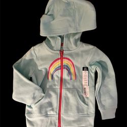 Okie Dokie Rainbow Zip Up Hooded Sweat Jacket