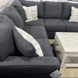 Lucina Charcoal Sectionals Sofas Couchs With İnterest Free Payment Options 